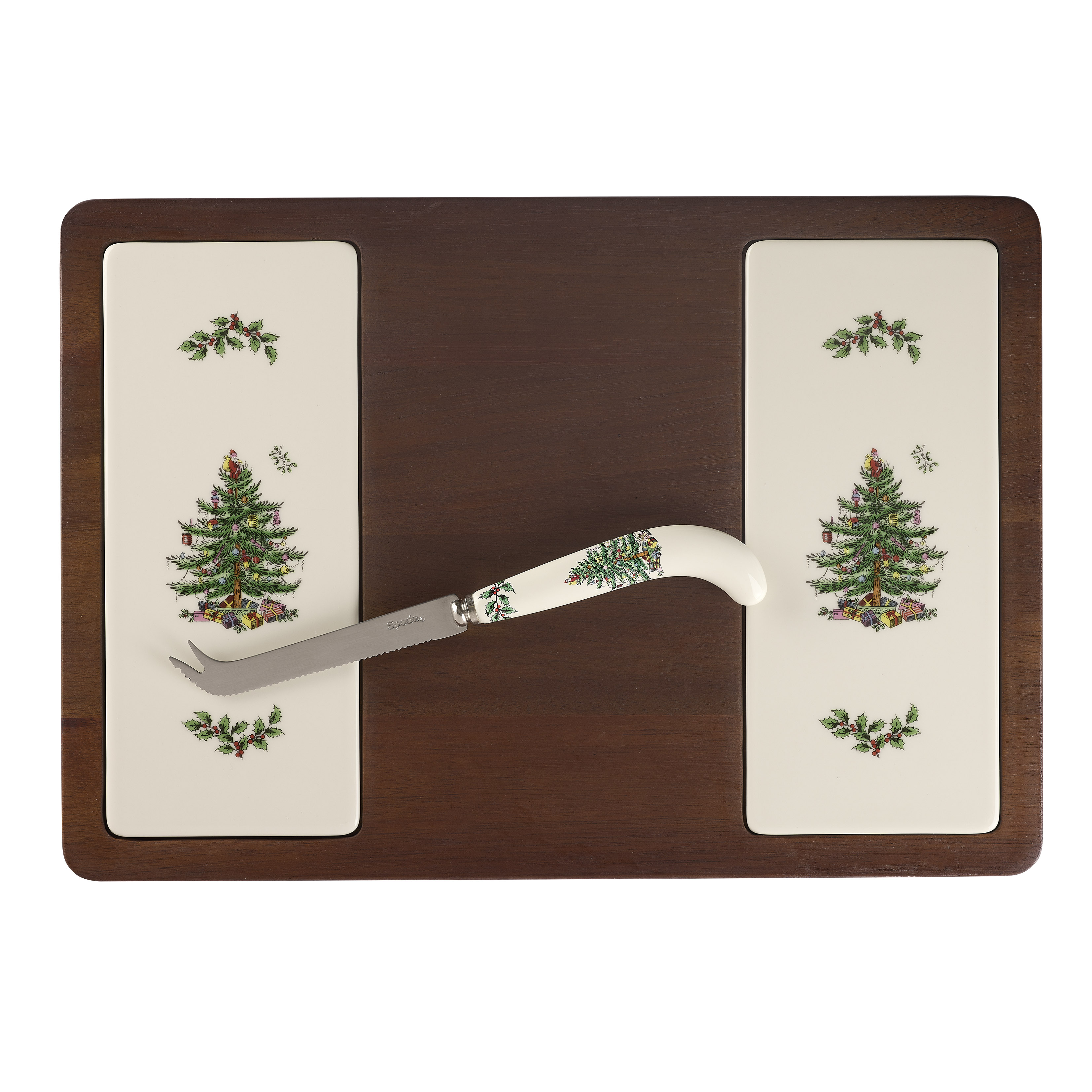 Christmas Tree Cheeseboard & Knife image number null
